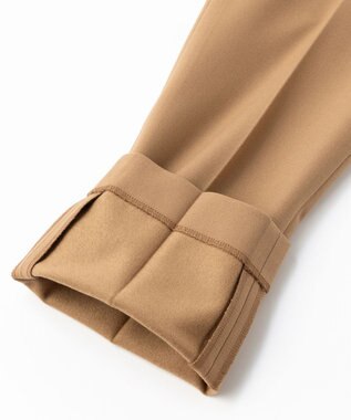 UNFILO 裏起毛テーパードパンツ キャメル