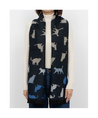 UNBILLION カシュネ cache nez / ランダムキャットマフラー ネイビー