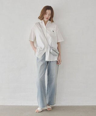 WEGO USPOLOハーフスリーブシャツ ホワイト