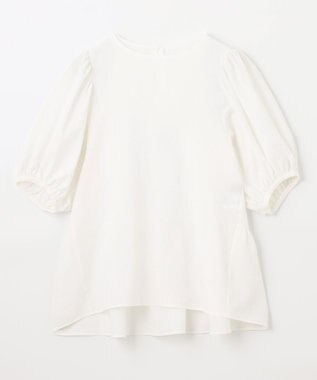 ANY サッカーギャザーバックペプラムブラウス ホワイト