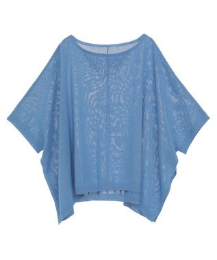 YECCA VECCA ペーパーヤーンルーズニット Blue
