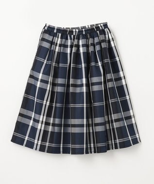 ANY KIDS カラー チェック スカート ネイビー系チェック