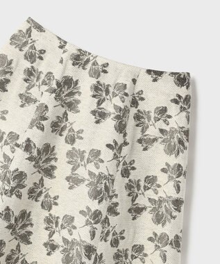 GRACE CONTINENTAL ラメフラワージャガードフレアスカート キナリ