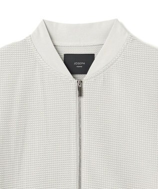 JOSEPH HOMME 新色追加【オリジナル素材/シワになりにくい】ライトタックジャージー ジップアップブルゾン アイボリー系