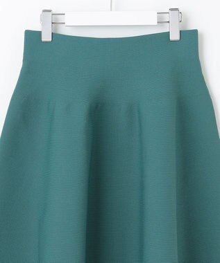 自由区 S 【洗える】ポリエステルホールガーメント スカート ボトルグリーン×モカ