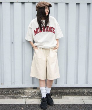 WEGO 【ユニセックス着用ITEM/ウエストゴム/SMLサイズ展開】イージーコットンハーフパンツ ナチュラル