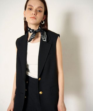 GRACE CONTINENTAL シルクドットスカーフ ブラック