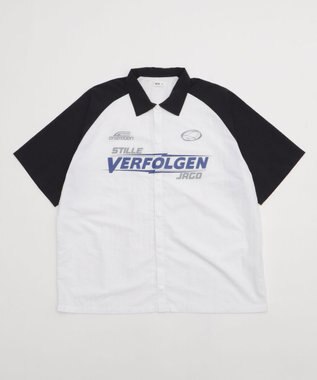 WEGO 【ユニセックス着用ITEM】ラグラングラフィックシャツ（SS） ブラックその他