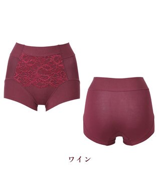 BRADELIS New York 【BRADELIS NewYork peace】綿混キャッチFITショーツ23 ブラデリス 補正下着 ワイン