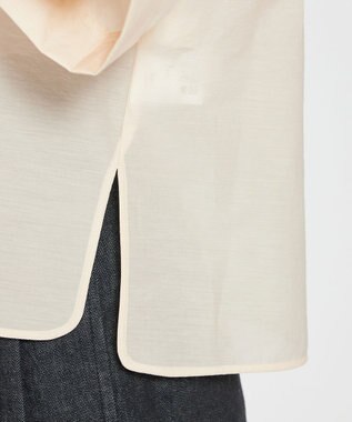 uncrave 【手洗い可】シアー ブラウス（uncrave WHITE） エクリュ