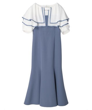 earth music&ecology パイピング衿付きドッキングワンピース Black