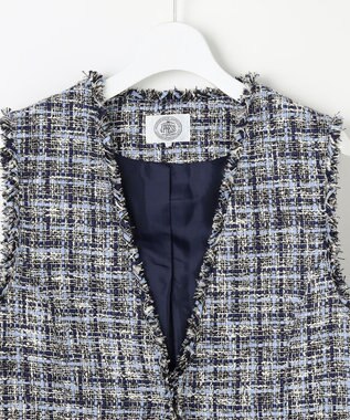 J.PRESS LADIES ファニーツイード ジレ ネイビー系