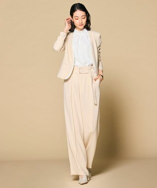 BEIGE， 【L-size】EVA / ハイネックロングスリーブブラウス White