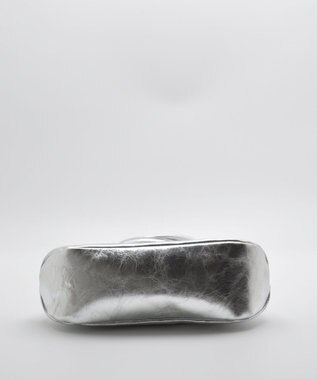 blancle メタリックレザー 舟形ボストンバッグ SILVER