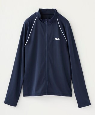 OP／FILA 【FILA】男女兼用ベーシックラッシュガード ネイビー×ホワイト