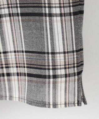 J.PRESS LADIES L シアーストライプ&チェック カットソー ライトグレー系3