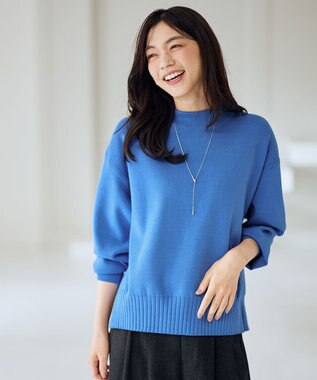 ANY 【5色展開】ハイネックデイリーニット ブルー