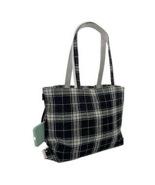 ROOTOTE 1337【フェルト生地】LT.ミディアム.ドットチェック-A 01：ブラック