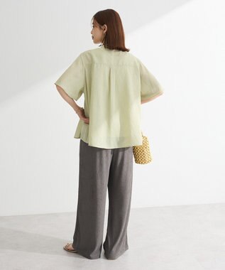 Green Parks ＳＥＴ２点マジョリカシャーリングブラウス＋タンク Light Green