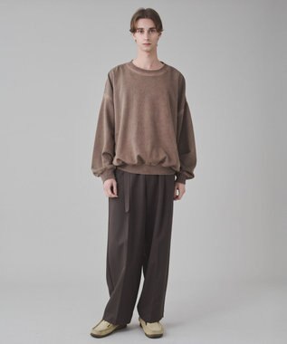 WEGO 【ユニセックス着用ITEM】バルーンクロップドプルオーバー ブラウン