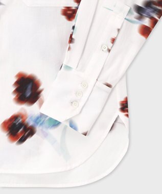 Paul Smith Damask Rose プリント シャツ ホワイト