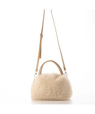 UNBILLION カシュカシュ cachecache / ボアボックスミニトートバッグ アイボリー