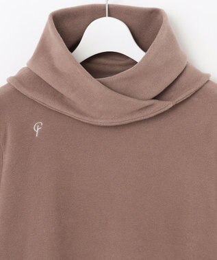 23区GOLF 取り外し可能なスヌード付き【23Fondation/WOMEN】【吸湿発熱】フーディー風 ワンピース ベージュ系