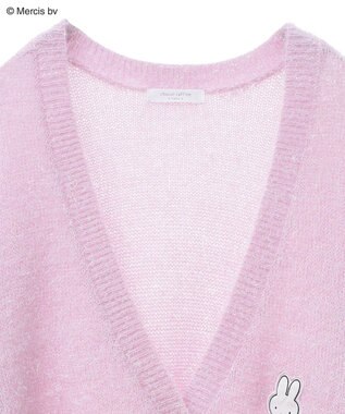 Green Parks Ｍｉｆｆｙ／ワンポイントシャギーニットカーディガン Lavender