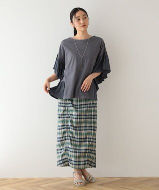 Green Parks 袖フレアドッキングカットプルオーバー Light Gray