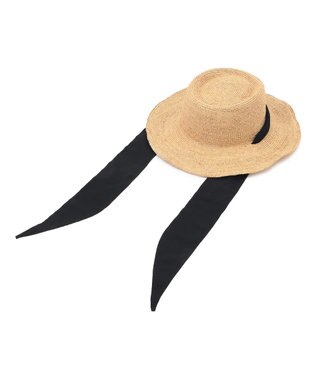 23区 【Oggi8月号掲載/UVケア】ラフィア リボン ハット ベージュ系