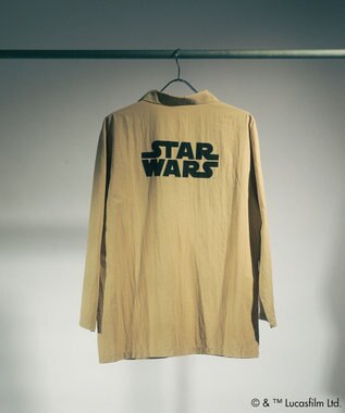 Green Parks ＳＴＡＲ　ＷＡＲＳ／バックプリントシャツ Beige