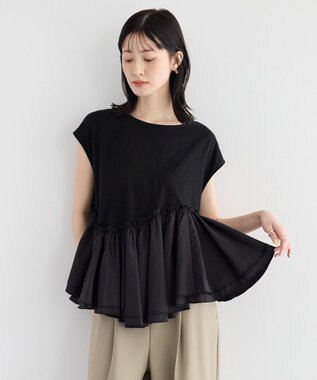 YECCA VECCA アシメペプラムカットソー