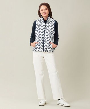 23区GOLF 【WOMEN】【吸湿発熱】グランサーモ裏毛 プルオーバー ネイビー系