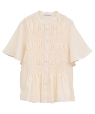 Green Parks ＳＥＴ２点マジョリカシャーリングブラウス＋タンク Light Green