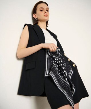 GRACE CONTINENTAL シルクドットスカーフ ブラック