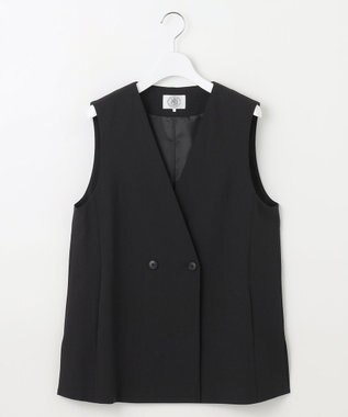 J.PRESS LADIES 【洗える・吸水速乾・接触冷感・セットアップ対応】Light ジョーゼット ジレ ブラック系