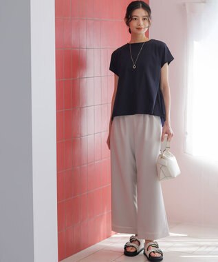 組曲 シュットクロスワイド パンツ サンドベージュ系