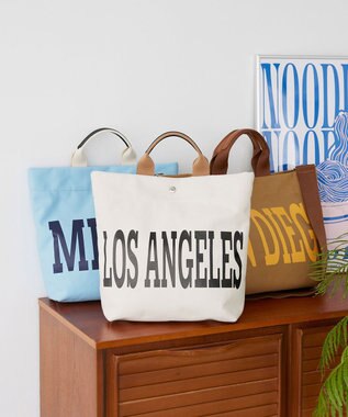 TOPKAPI 【Breath TOPKAPI】シティ プリント キャンバス スクエアトートバッグ / ショルダー付き