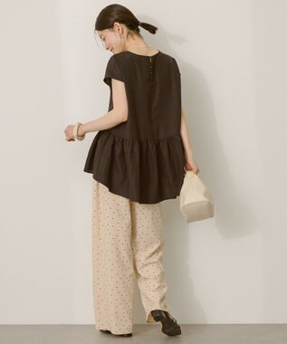 AMERICAN HOLIC ペプラムノースリーブブラウス【WEB限定カラー有り】 Black