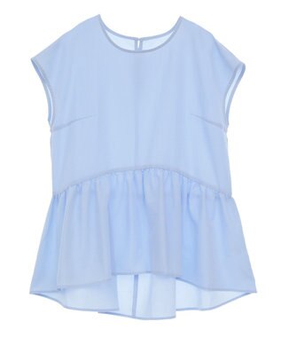 AMERICAN HOLIC ペプラムノースリーブブラウス【WEB限定カラー有り】 Sax