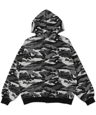WEGO 【ユニセックス着用ITEM/MLサイズ展開】カモフラグラフィックZIPパーカー 柄2