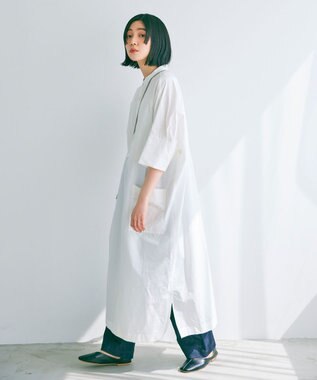WHITE MAILS 【Kanocoコラボ】ビッグシルエット ワンピース＜洗える・抗菌・消臭・速乾・UVケア＞ オフホワイト
