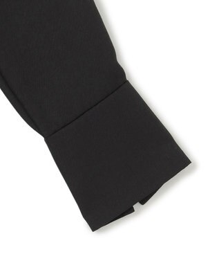 ICB 【洗える】シアーツイルワッシャー ロングシャツ ブラック系