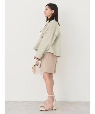 earth music&ecology ショートトレンチコート Light Khaki