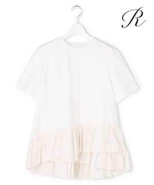 23区 【R(アール)】クロスフリルジャージー ランダムフリル Tシャツ
