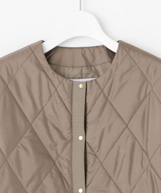 J.PRESS LADIES 高密度タフタ キルティング ショート コート ブラウン系