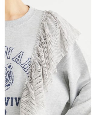 Green Parks ・ＳＵＧＡＲ　ＳＰＯＯＮ　タイガーｐｔラッフルスウェット Gray Mixture