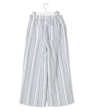 J.PRESS YORK STREET 【WOMEN】コットンリネン　ワイドパンツ ブルー系1