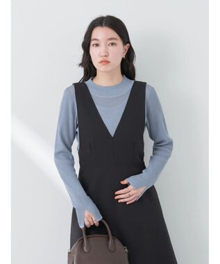 earth music&ecology シアーリブニットプルオーバー Sax