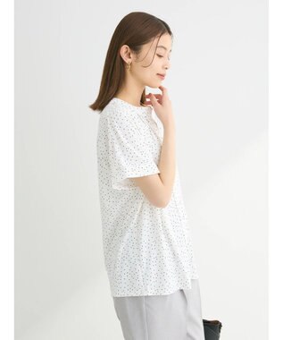 Green Parks ２ｗａｙ　フレンチスリーブ釦付ブラウソー Dot